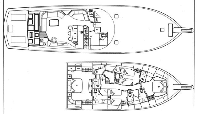 Viking motor yacht MUSTANG SALLY - Layout