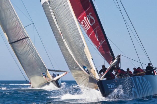 Louis Vuitton Trophy - Team New Zealand Leading at top mark — Yacht ...