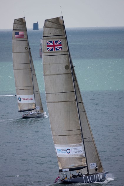 BMW Oracle Racing battle the large waves as they approach the bottom  News Photo - Getty Images