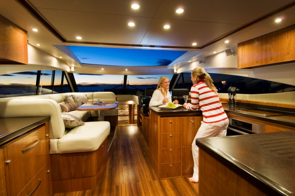 living on a motor yacht