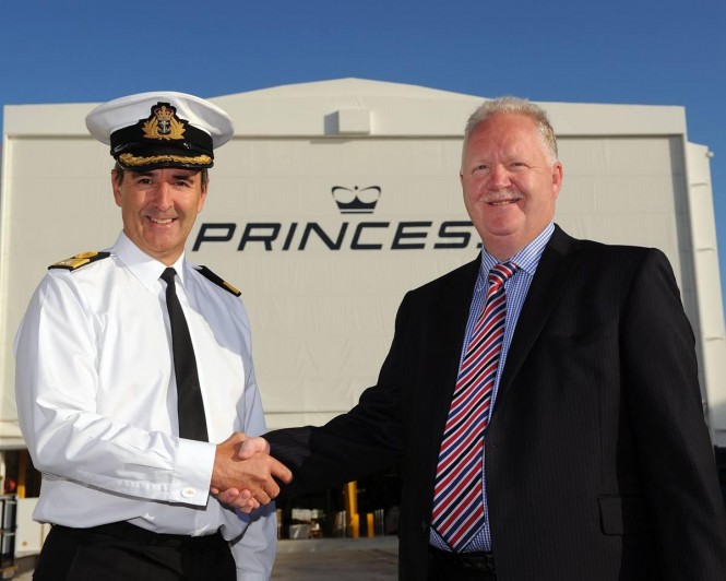 Commodore Steve Dearden (left) Chris Gates Princess Yachts MD.2011