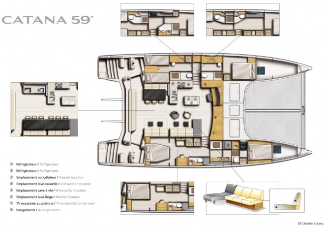 The New Catana 59 Sailing Catamaran — Yacht Charter ...