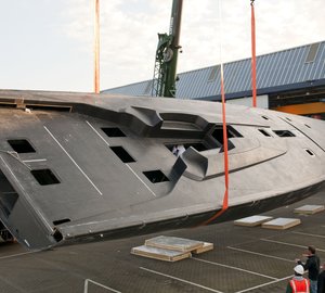 Sailing Yacht Wally Cento's hull completed on schedule at Green Marine