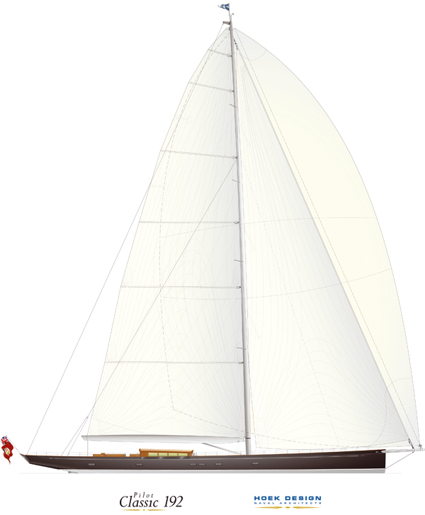 Hoek designed Pilot Classic 192' sailing yacht by Proteksan Turquoise