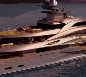 90m H2 motor yacht MARS concept engineered by Fincantieri Yachts