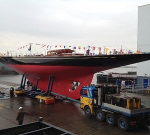 40m J-class luxury yacht Rainbow by Holland Jachtbouw launched