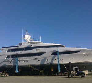 50m Motor Yacht MY GIRL by Westport Hauls Out at Oceania Marine Shipyard