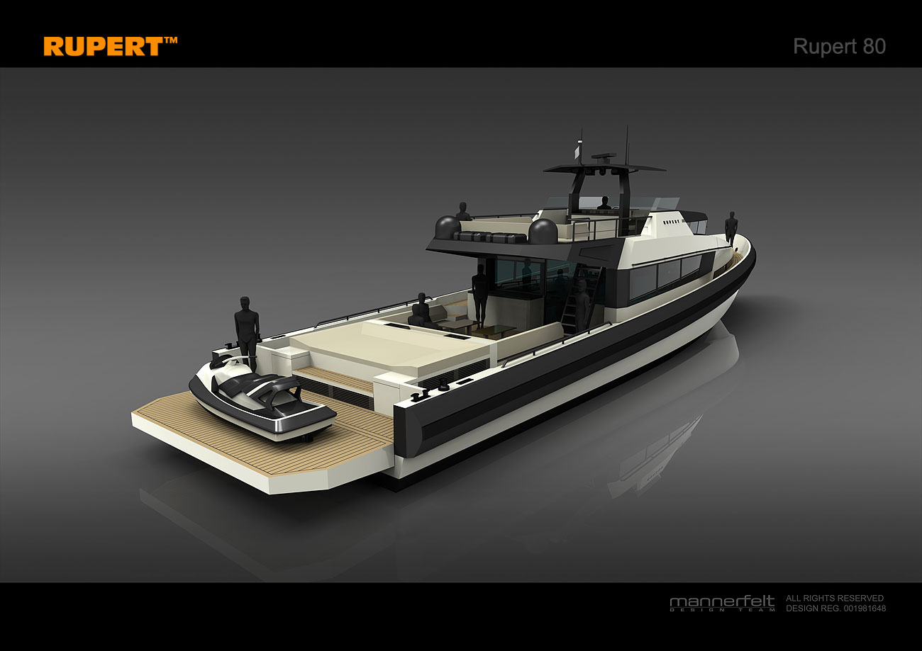 Rupert 80 superyacht - rear view