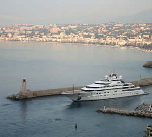 147m TOPAZ Yacht photographed on the French Riviera