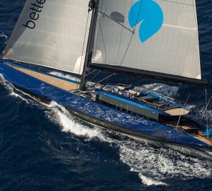 Images of the world's largest carbon fibre sloop BETTER PLACE - the first Green Star sailing yacht 