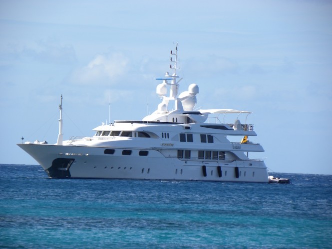 superyacht in nevis