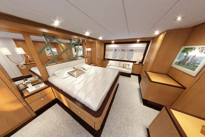 three stateroom motor yacht