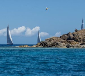 Loro Piana Caribbean Superyacht Regatta 2013: Day 2 - Luxury yachts CAPE ARROW and ATHOS leading