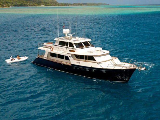 75ft Marlow Explorer Yacht MISS KULANI charter packages in French ...