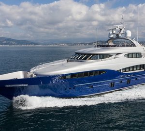 New running and interior images of the 46m Vicem Yacht VULCAN