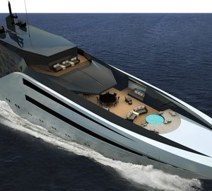 Luxury motor yacht Reach concept - view from above — Yacht Charter ...