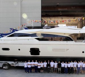 Launch of the first motor yacht Ferretti 750