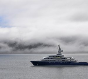 Photo of impressive 115m expedition yacht LUNA cruising in San Francisco Bay