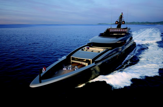 Luxury motor yacht M60 - front view