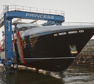 Princess 40M motor yacht Hull #3 launched by Princess Yachts