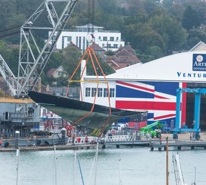 Classic sailing yacht K1 BRITANNIA ready for completion