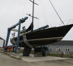 Lyman-Morse working on refit of sailing yacht Bristolian (ex Mari Cha II)