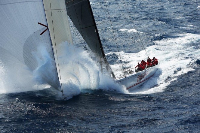 Supermaxi yacht Wild Oats XI - Photo credit to Brett Costello/News Ltd