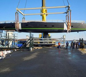 Photos from launch of Baltic 108 sailing yacht WinWin