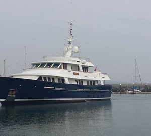 36m Royal Huisman Motor Yacht ARCADIA visits Dun Laoghaire Marina in Dublin