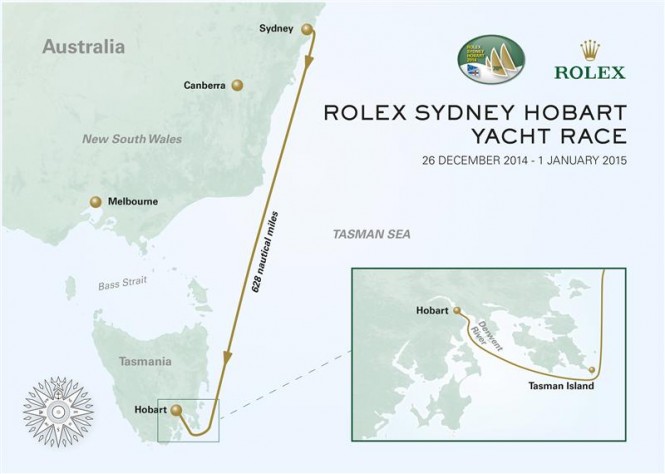 sydney hobart yacht race map