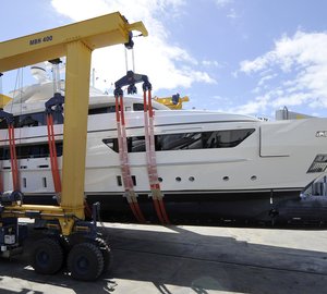 Eighth 46Steel Motor Yacht SCORPION splashes at Sanlorenzo