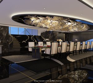 Opulent interior design for Striking 87m Mega Yacht IWANA by Alex McDiarmid and Stef-Albert