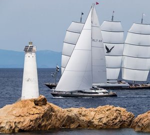 Well deserved victory for luxury charter yacht ROSEHEARTY on Day 1 of Perini Navi Cup 2015