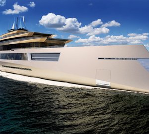 High-end 180M Mega Yacht SYMMETRY design – A bi-directional maneuverable concept yacht by SINOT Exclusive Yacht Design