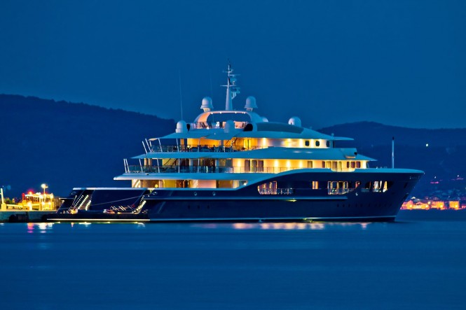 Luxury Yacht Blue Evening View — Yacht Charter & Superyacht News