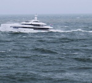 Superyacht Home in the North Sea. Photo by Dutch Yachting