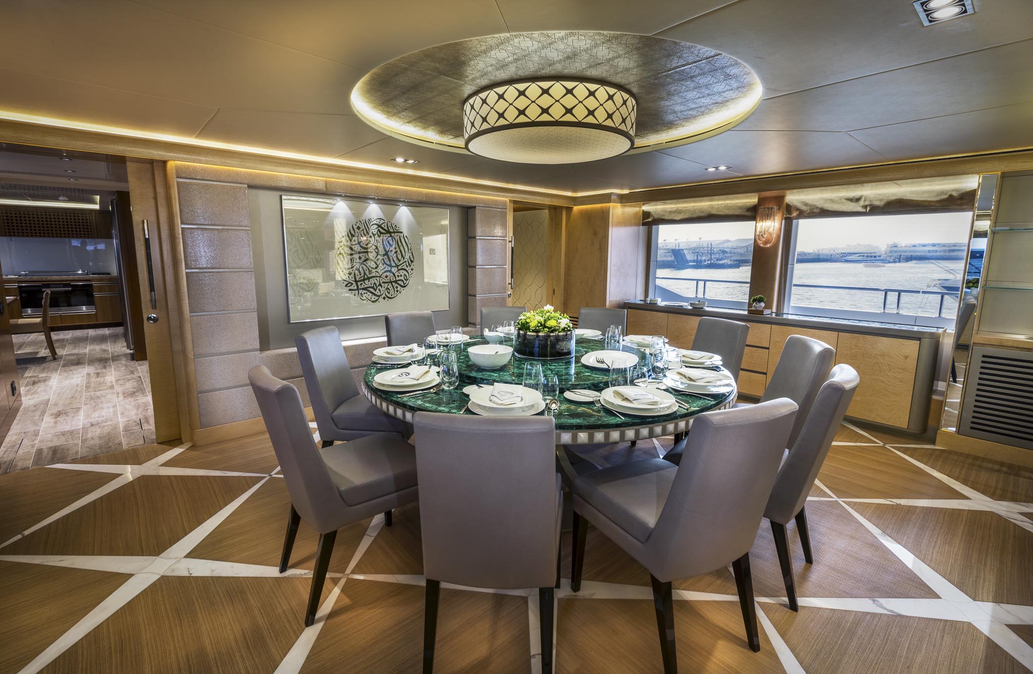 solstice yacht dining room