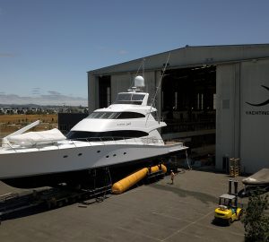 Yachting Developments launch 33m sportfisher AL DUHAIL in New Zealand