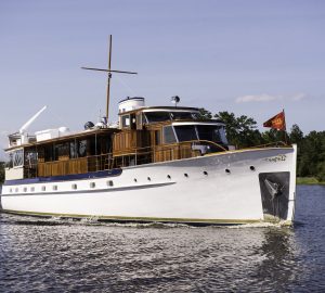 Charming 24m classic motor yacht TIMELESS chartering in Florida, New England & the Bahamas