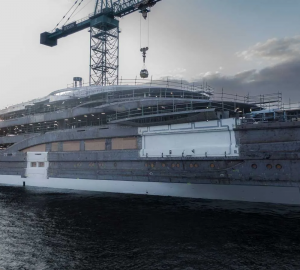 Technical launch of 130m superyacht PROJECT DEEP BLUE from Lurssen