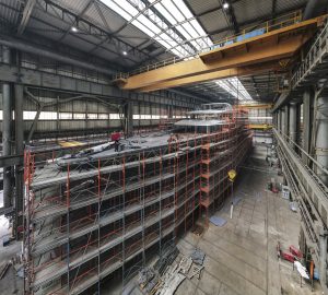 Construction update: The hull and superstructure of Wider’s luxury yacht MOONFLOWER 72 have been joined