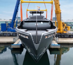 35m Pershing GTX116 superyacht BYEEE is launched