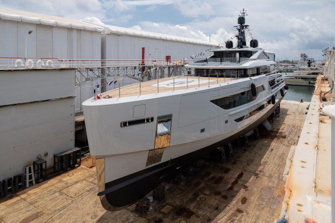 Luxury yacht BINTA DIAMOND launches