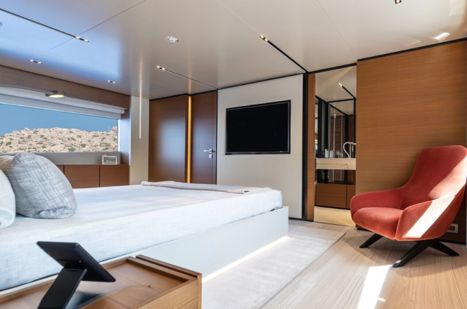 Master stateroom on the main deck