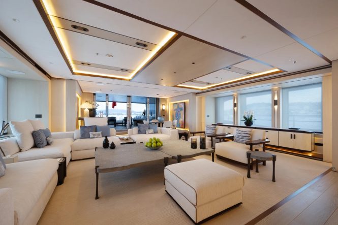 Stunning interior of motor yacht ZAZOU