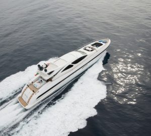 40m Mangusta charter yacht MRS GREY offering 20% discount in the Balearics
