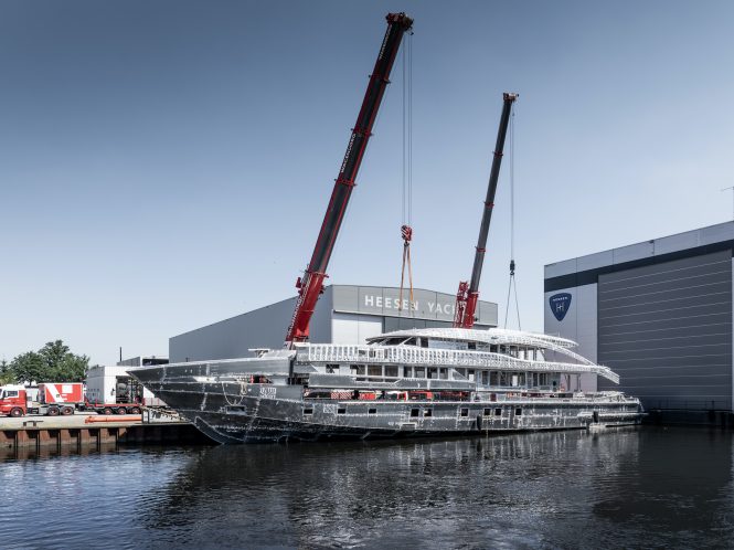 Photo ©Ruben Griffioen - YN21150 project SOPHIA hull and superstructure joining - Heesen Yachts