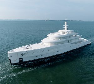 Superyacht AMELS 8002 arrives in the Netherlands for outfitting