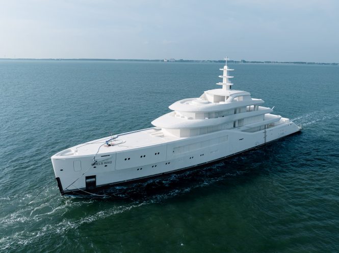 Superyacht AMELS 8002 arrives in the Netherlands for outfitting — Yacht ...