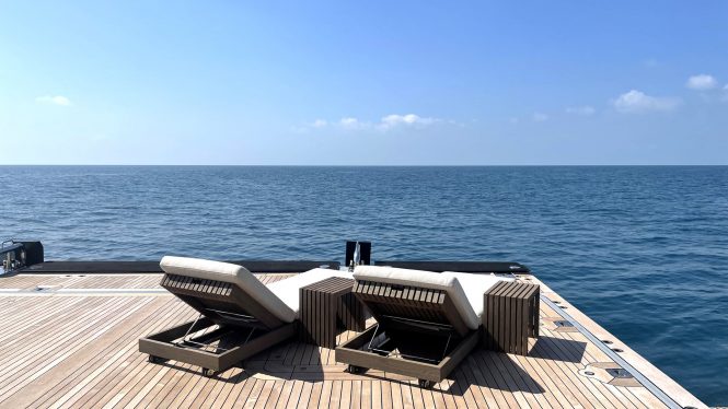 Deck sun loungers